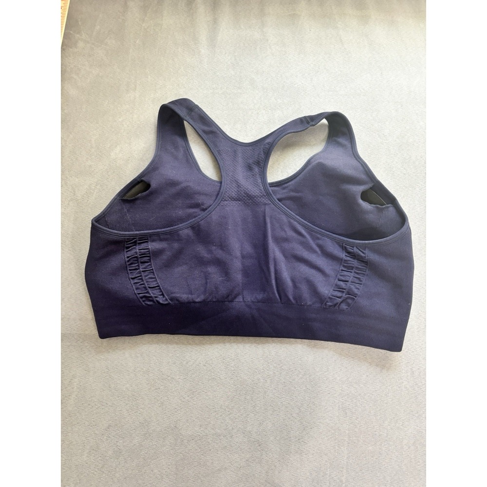 Truekind Seamless Racerback Sports Bra Sz XL Navy Wireless Stretch Smoothing - Picture 7 of 10